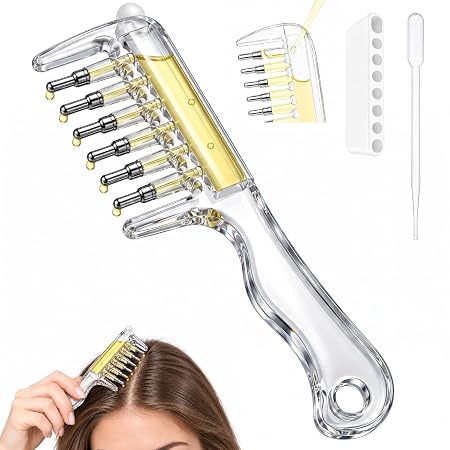 Scalp Oil Applicator Comb for Minoxidil, Hair Serum Applicator