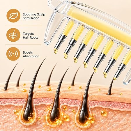 Scalp Oil Applicator Comb for Minoxidil, Hair Serum Applicator